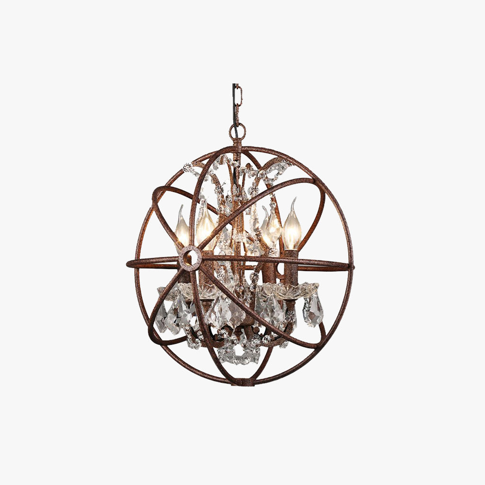 Kristy Rustic Vintage Candle Metal Pendant Light Black/Rust Bedroom - Lamp Copper
