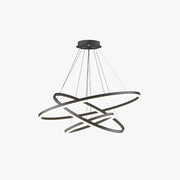 Arisha 3-Rings Black Black Modern Pendant Light - Lamp Copper