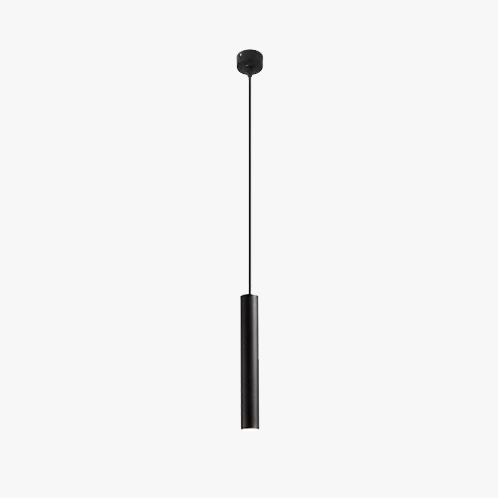 Arisha Minimalist Cylinder Black Pendant Light - Lamp Copper