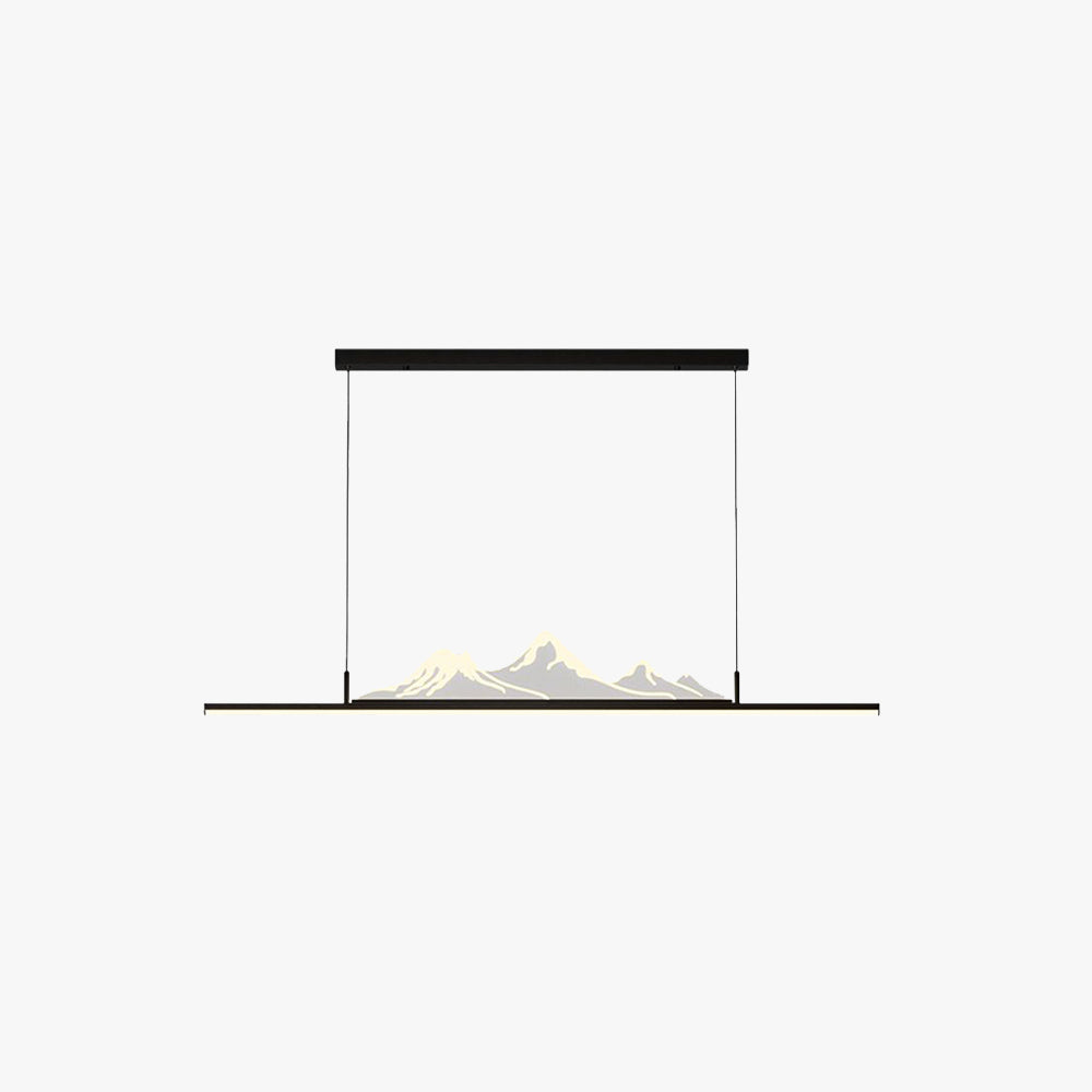 Arisha Designer Mountain Shape LED Pendant Light, Black/Gold - Lamp Copper