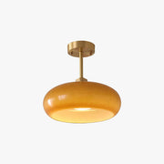 Charlotte Glass Flush Mount Ceiling Light - Lamp Copper