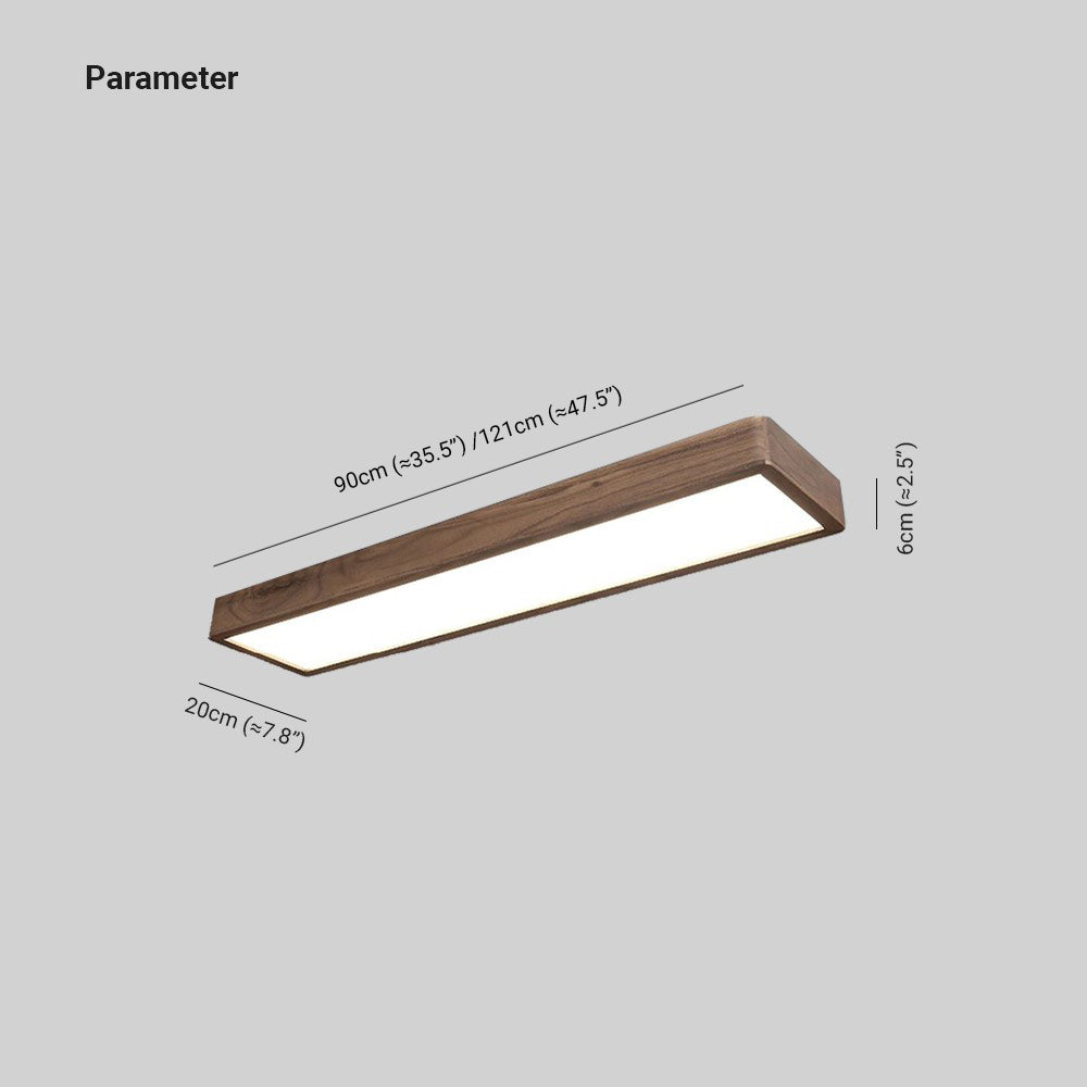 Muto Rectangular Designer Flush Mount Ceiling Light - Lamp Copper