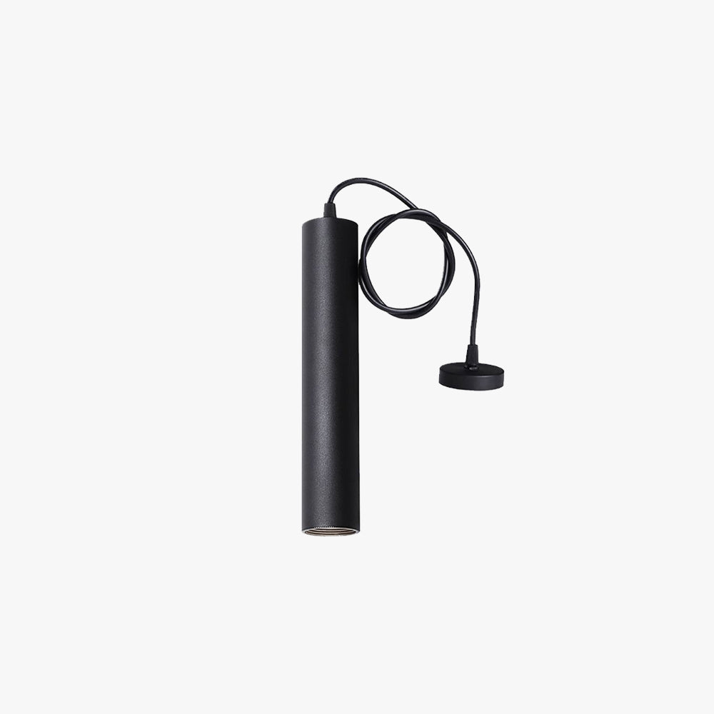 Yore Modern Cylinder Shape Linear Pendant Light Black Metal - Lamp Copper