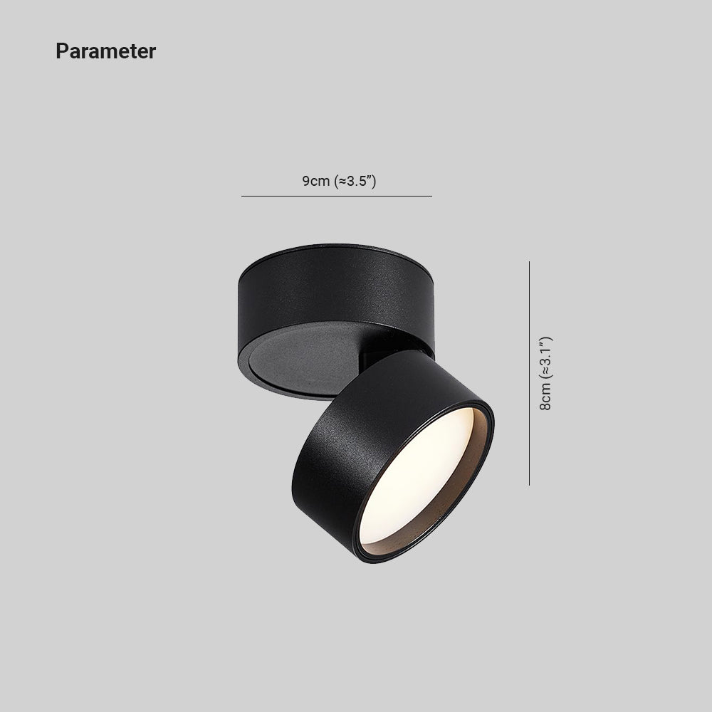 Arisha Flush Mount Ceiling Light Cylindrical Modern, Metal, Black/White, Hallway - Lamp Copper