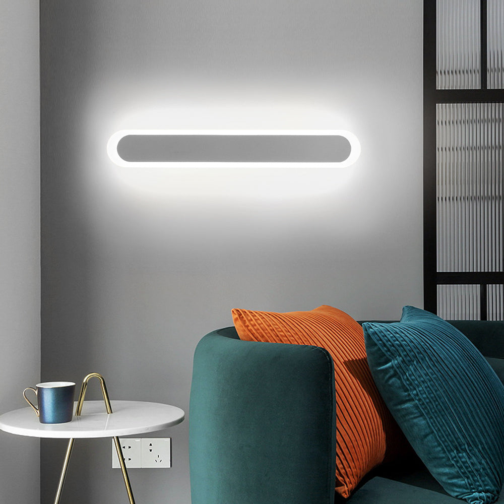 Arisha Modern Linear Vanity Wall Lamp, White/Brown, Bathroom - Lamp Copper