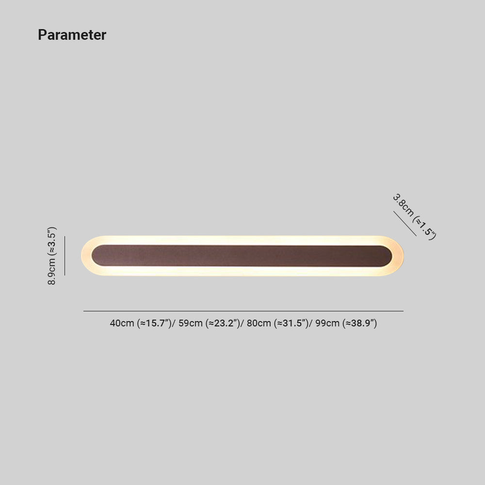 Arisha Modern Linear Vanity Wall Lamp, White/Brown, Bathroom - Lamp Copper