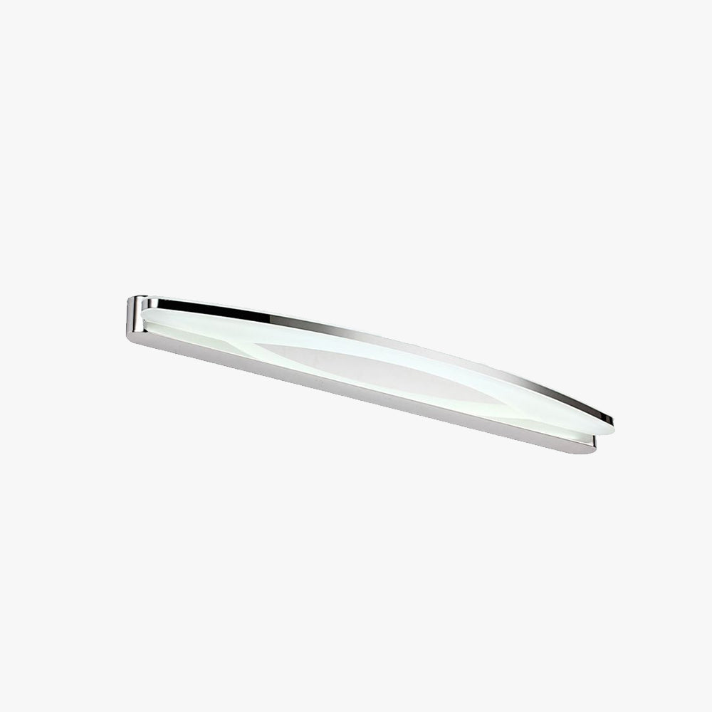 Arisha Minimalist Oval Vanity Wall Lamp, Chrome, Bedroom/Bathroom - Lamp Copper