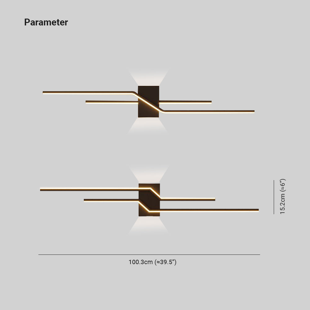 Arisha Minimalist Linear Metal Vanity Wall Light - Lamp Copper