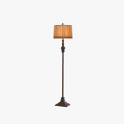 Eryn Vintage Resin/Fabric Standing Floor Lamp, Brown - Lamp Copper