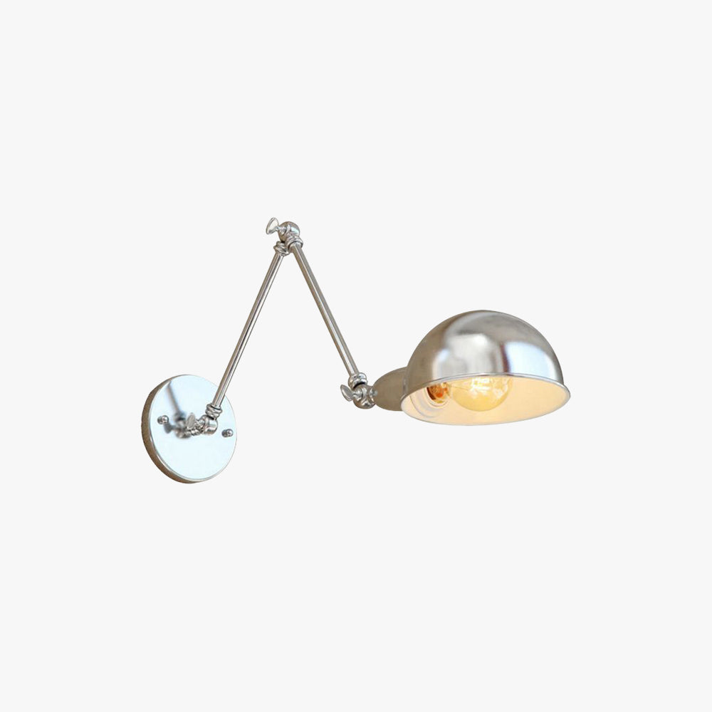 Epoch Wall Lamp Dome Minimalist, Adjustable Metal, Silver, Bedroom - Lamp Copper