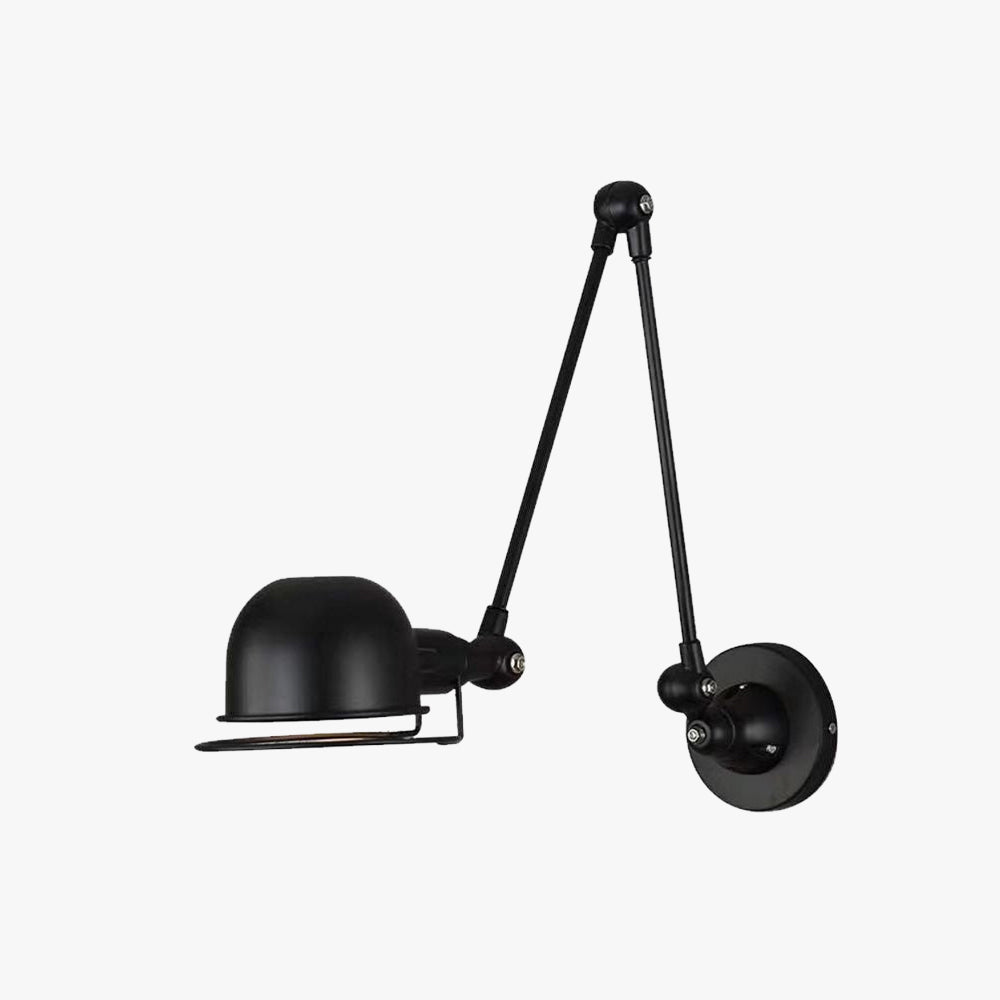Epoch Wall Lamp Dome Modern, Metal Arm Adjustable, Black/White, Bedroom - Lamp Copper
