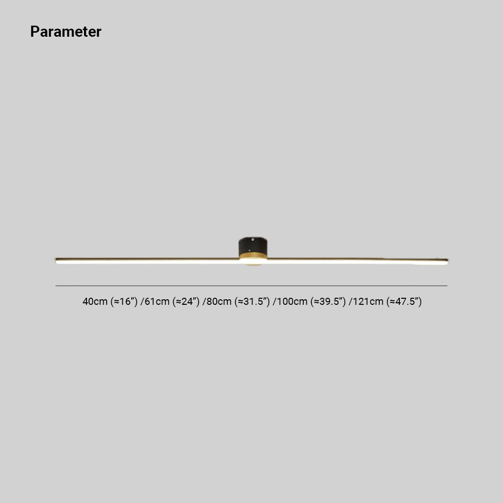 Erix Linear Flush Mount Ceiling Light - Lamp Copper
