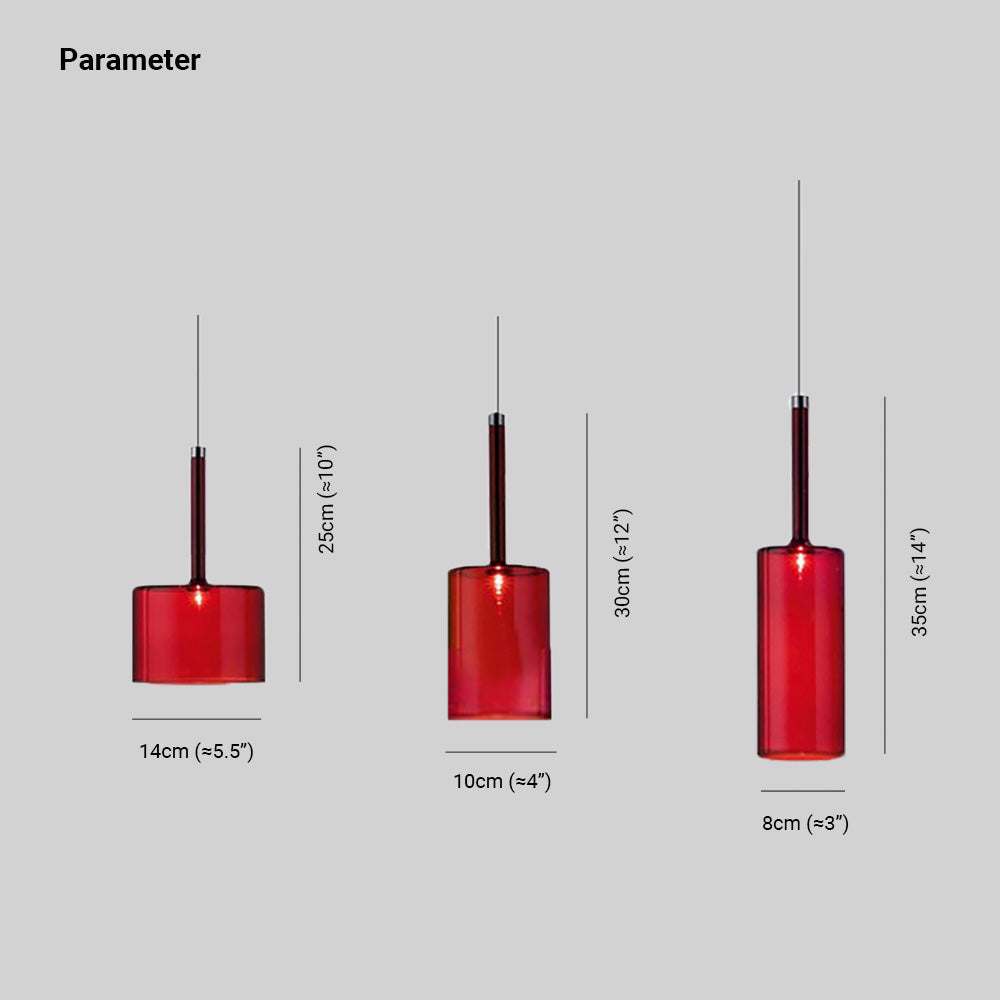 Valentina Minimalist Modern Glass LED Pendant Light, 3 Style - Lamp Copper