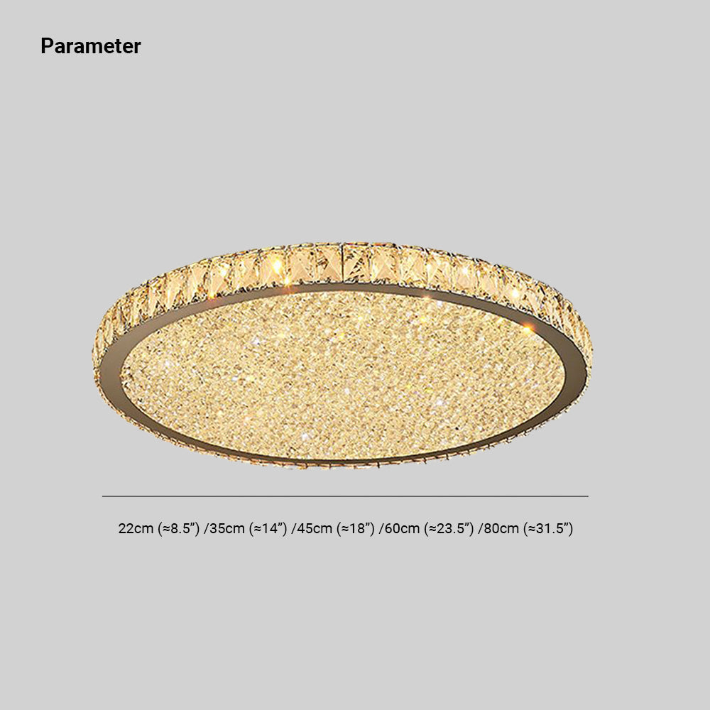 Eliza Luxury Crystal Ceiling Light - Lamp Copper