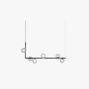 Valentina Minimalist Linear Pendant Light, Black & Gold, 6/8 Heads - Lamp Copper