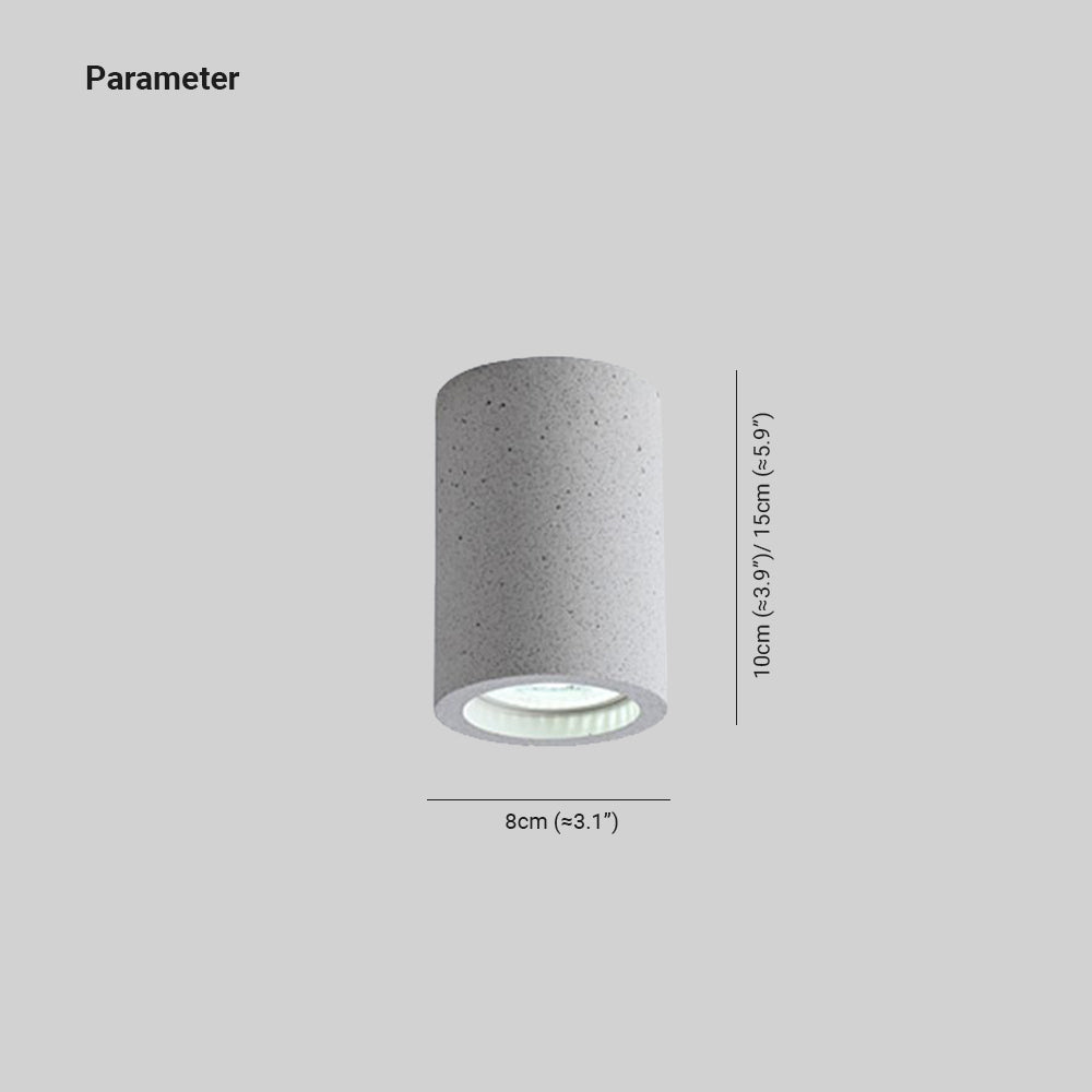 Aria Modern Cylinder LED Flush Mount Ceiling Light, Living Room - Lamp Copper