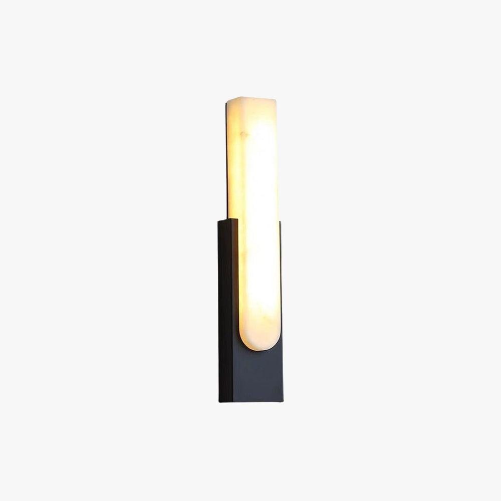Arisha Modern Rectangular Stone Metal Wall Lamp - Lamp Copper