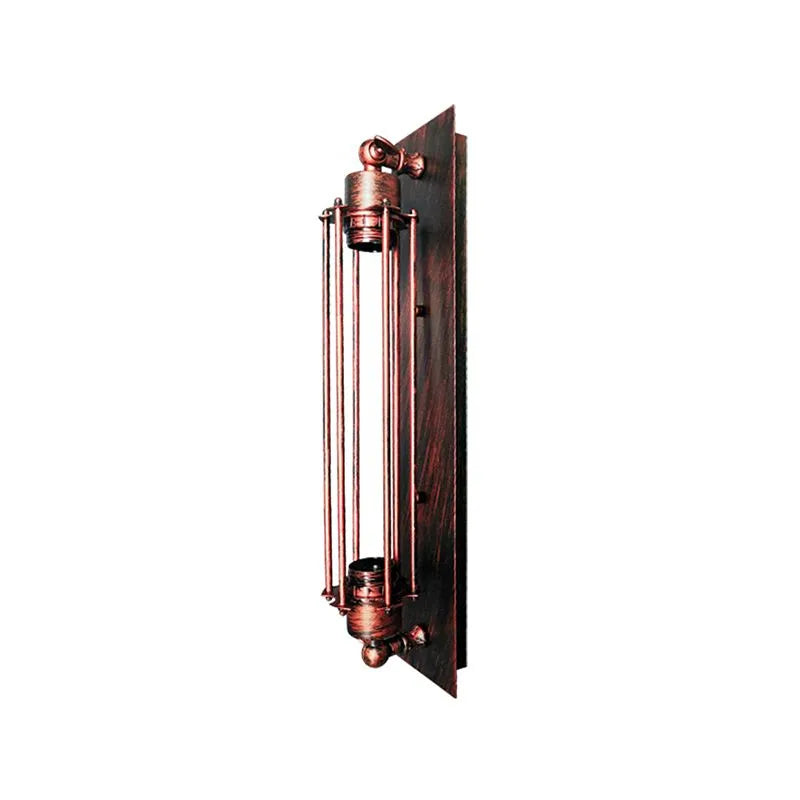 Tronel Vintage Cylinder Metal Wall Lamp, Black/Red/Silver/Gold - Lamp Copper