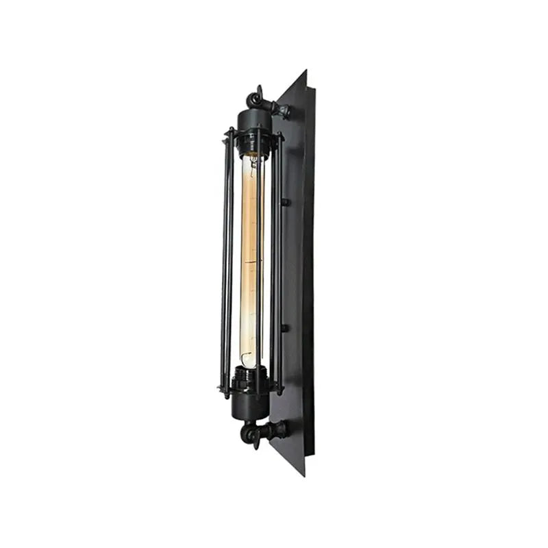 Tronel Vintage Cylinder Metal Wall Lamp, Black/Red/Silver/Gold - Lamp Copper
