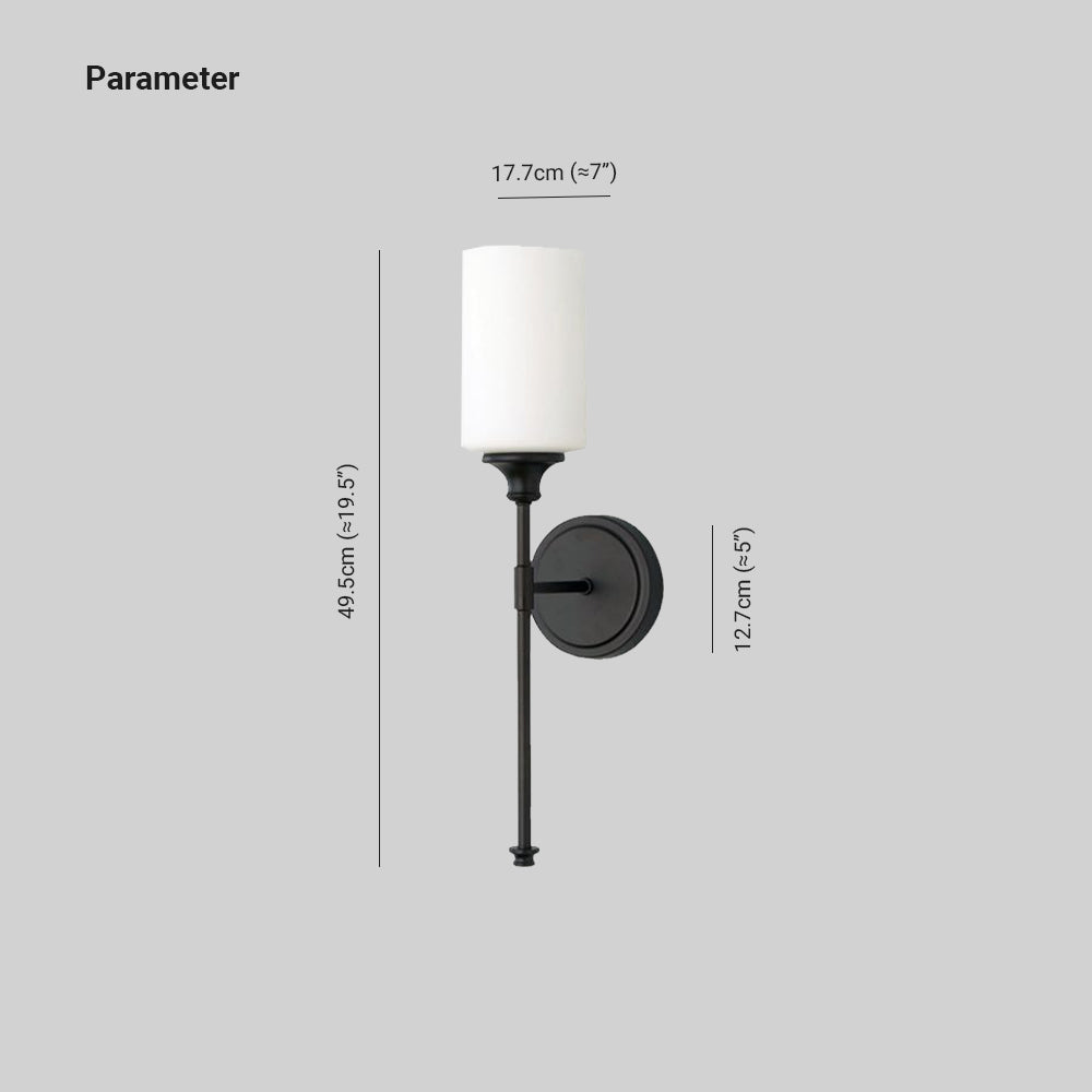 Arisha Milky Glass Mirror Front Vanity Wall Lamp, 2 Colour - Lamp Copper