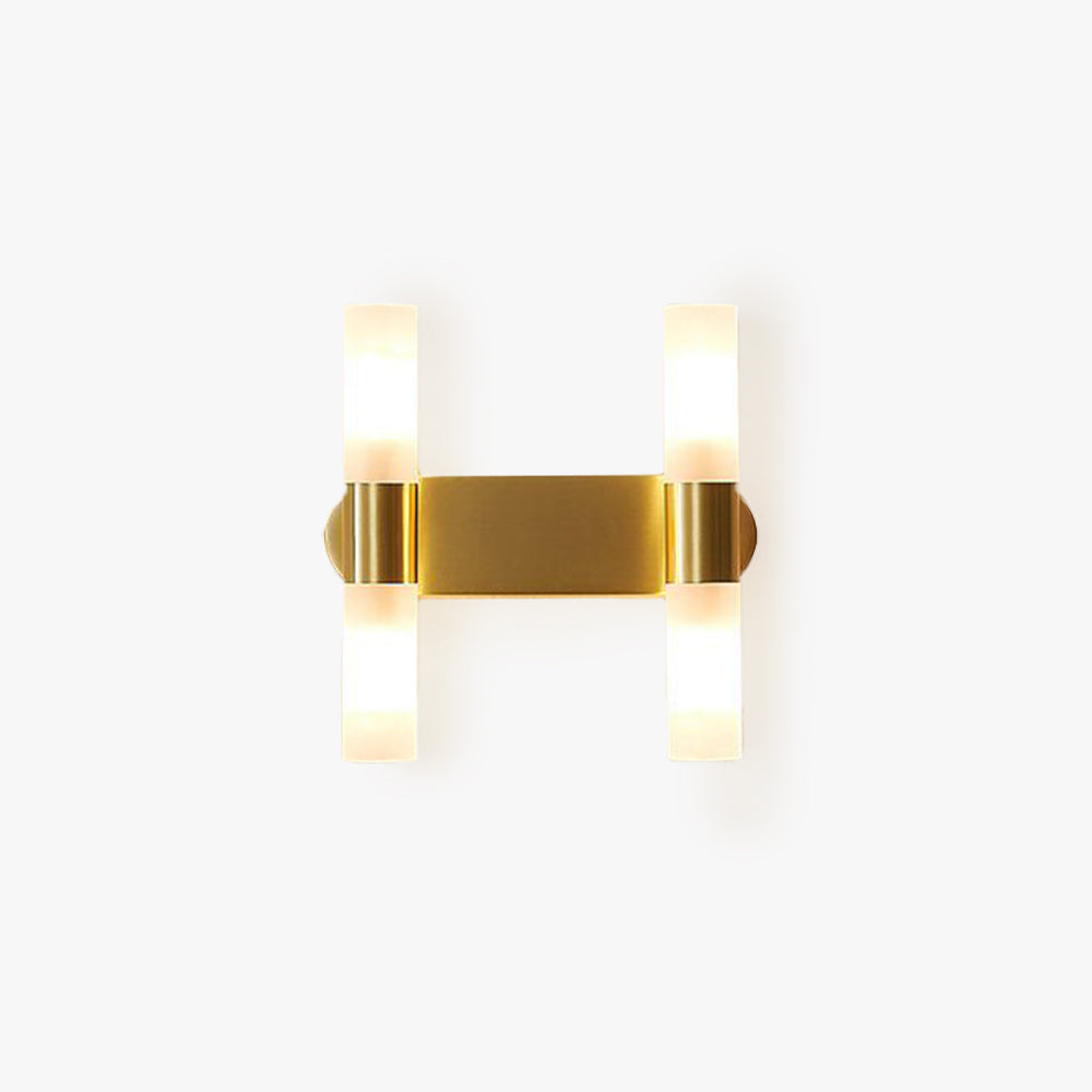 Arisha Modern Cylindrical Metal Led Wall Lamp, Gold - Lamp Copper