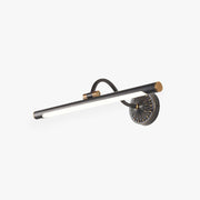 Tiffany Black Adjustable Reading Spotlight Wall Lamp, Metal/Wood - Lamp Copper