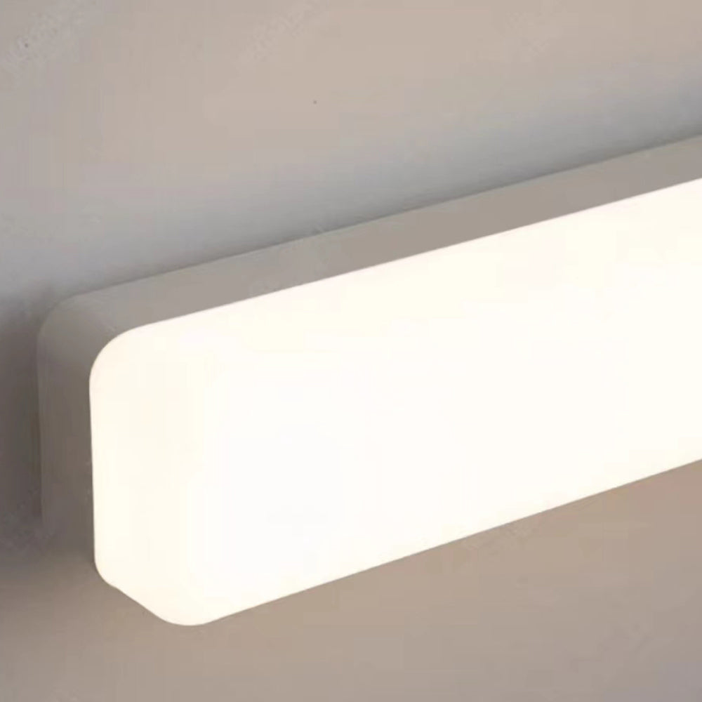 Arisha Simple White Bar Mirror Front Vanity Wall Lamp, Acrylic - Lamp Copper