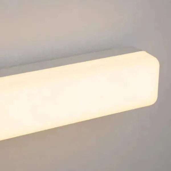 Arisha Simple White Bar Mirror Front Vanity Wall Lamp, Acrylic - Lamp Copper
