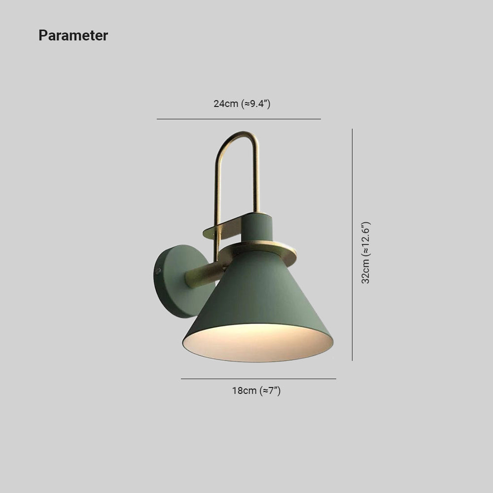 Valentina Vintage Horn Shape Metal Wall Lamp, Living room/Bedroom/Bathroom - Lamp Copper