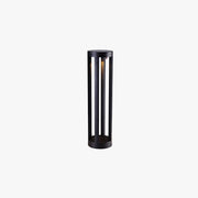 Ray Minimalist Cylindrical Hollow Solar Outdoor Path Light, Black - Lamp Copper
