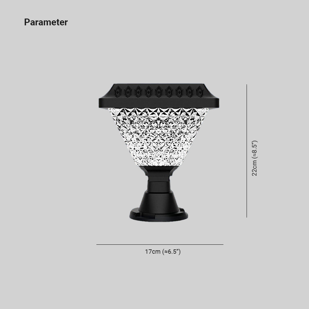 Ray Modern Geometry Acrylic Outdoor Floor Lamp, Black - Lamp Copper