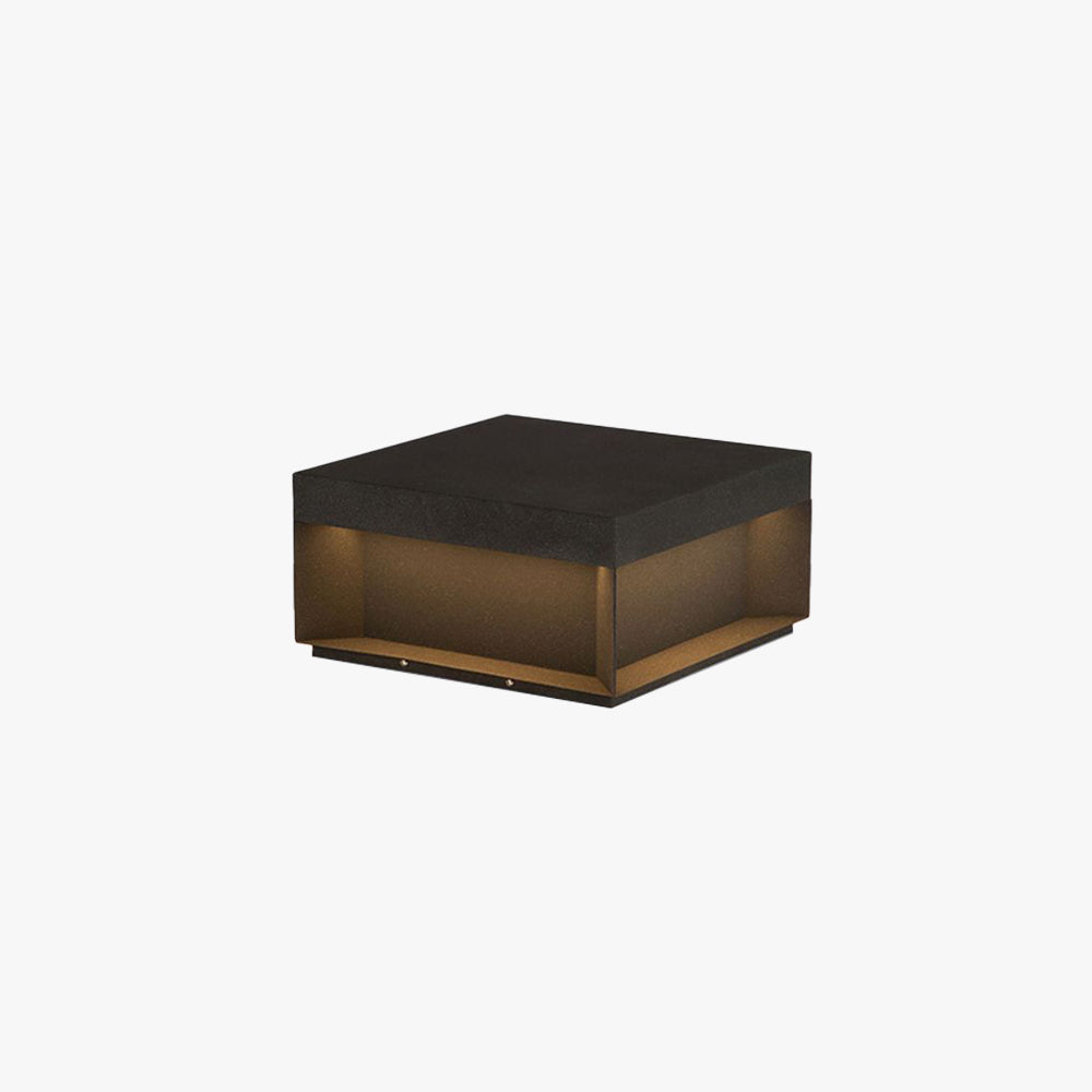 Elow Outdoor Post Lamps Modern Square Solar - Lamp Copper