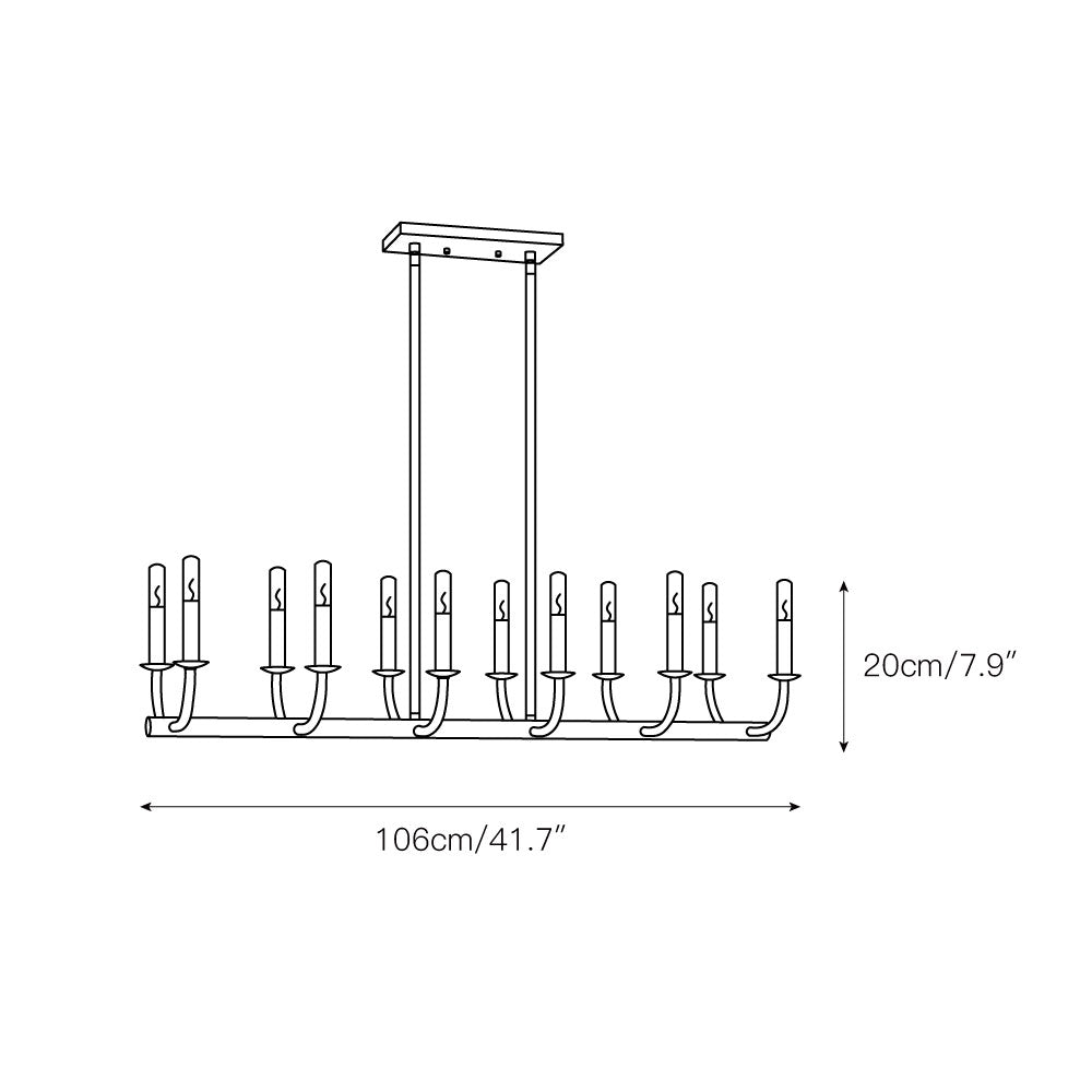 Xenuvyh Modern Minimalist Vintage Industrial Metal Chandelier - Lamp Copper