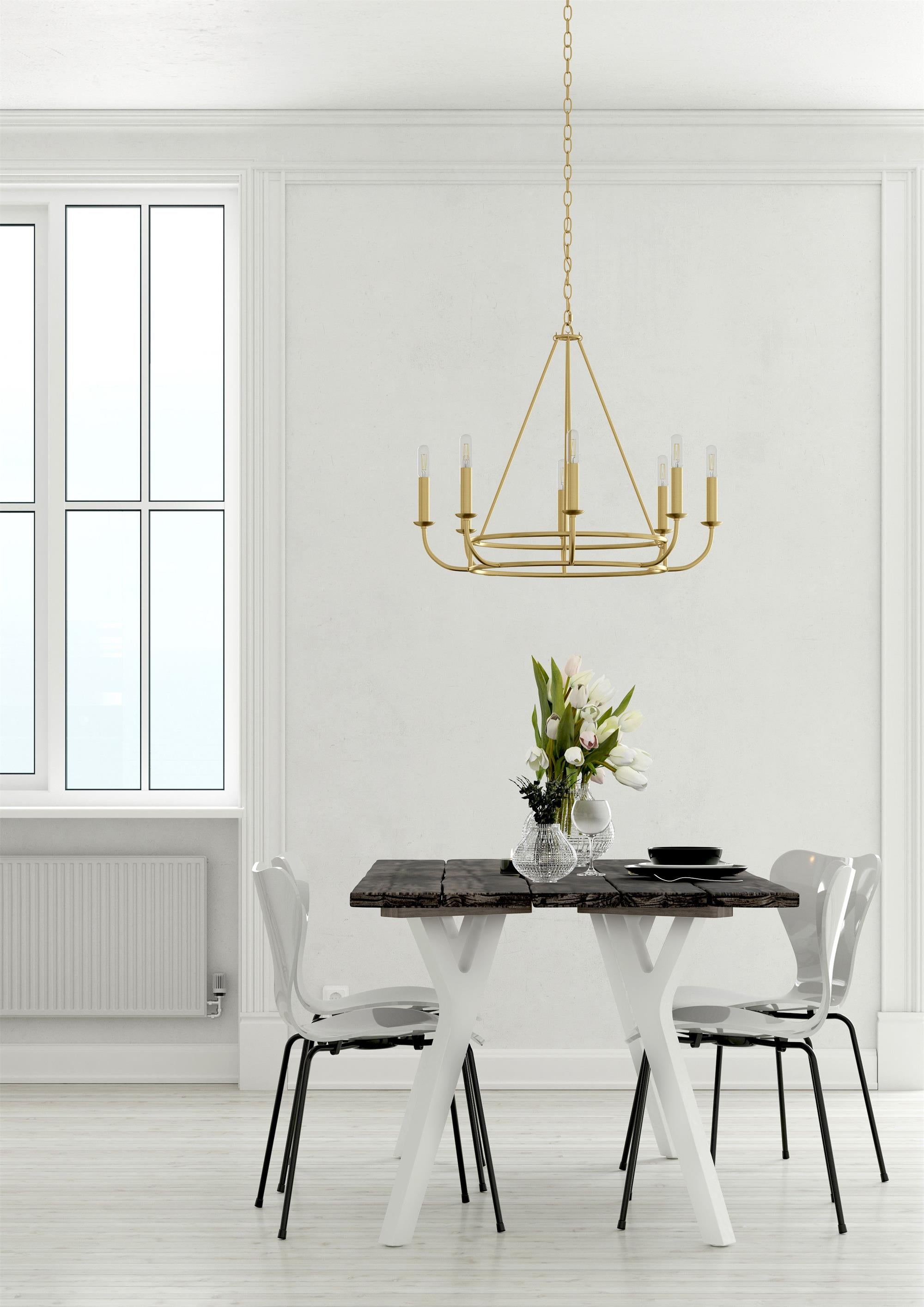 Xenuvyh Modern Minimalist Vintage Industrial Metal Chandelier - Lamp Copper