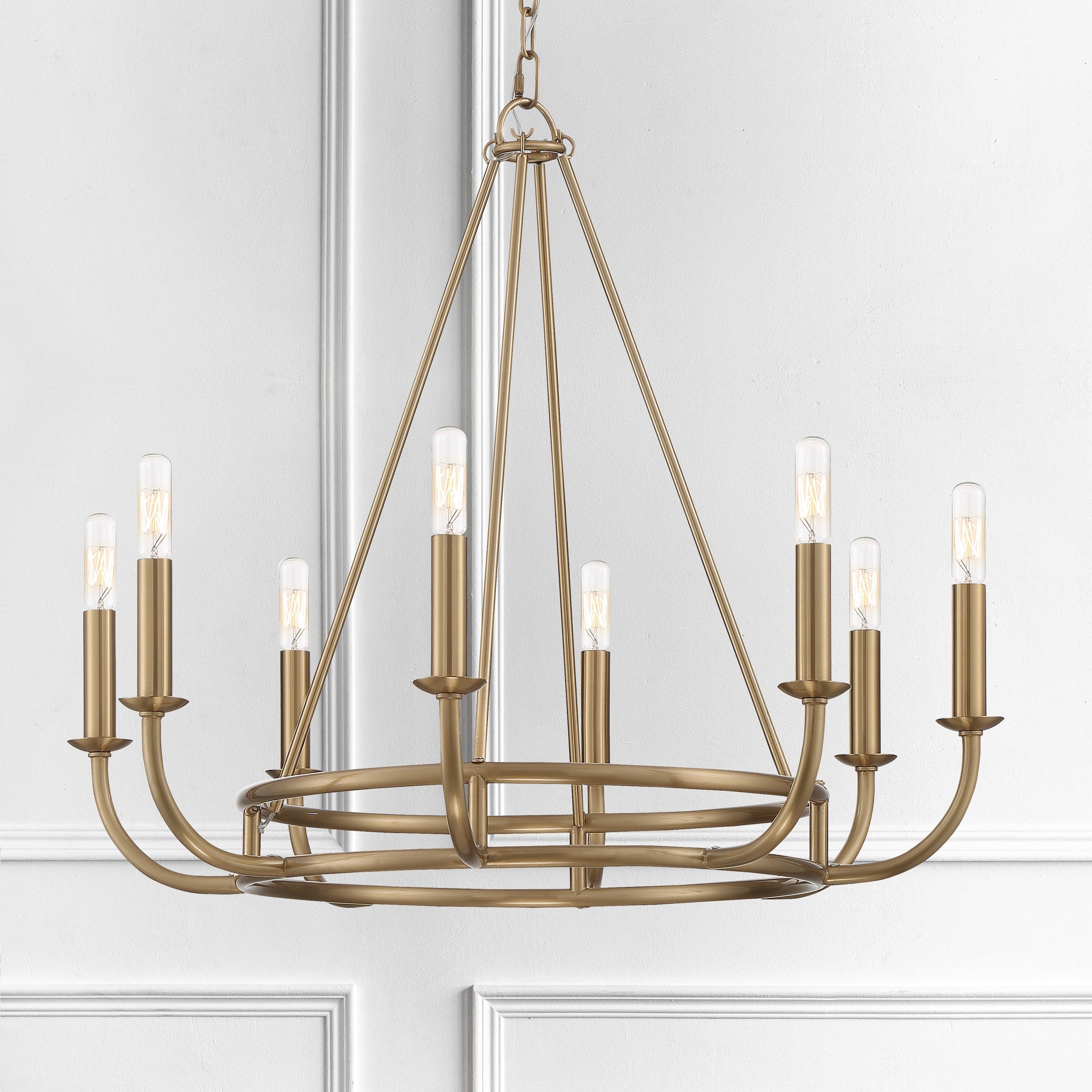 Xenuvyh Modern Minimalist Vintage Industrial Metal Chandelier - Lamp Copper