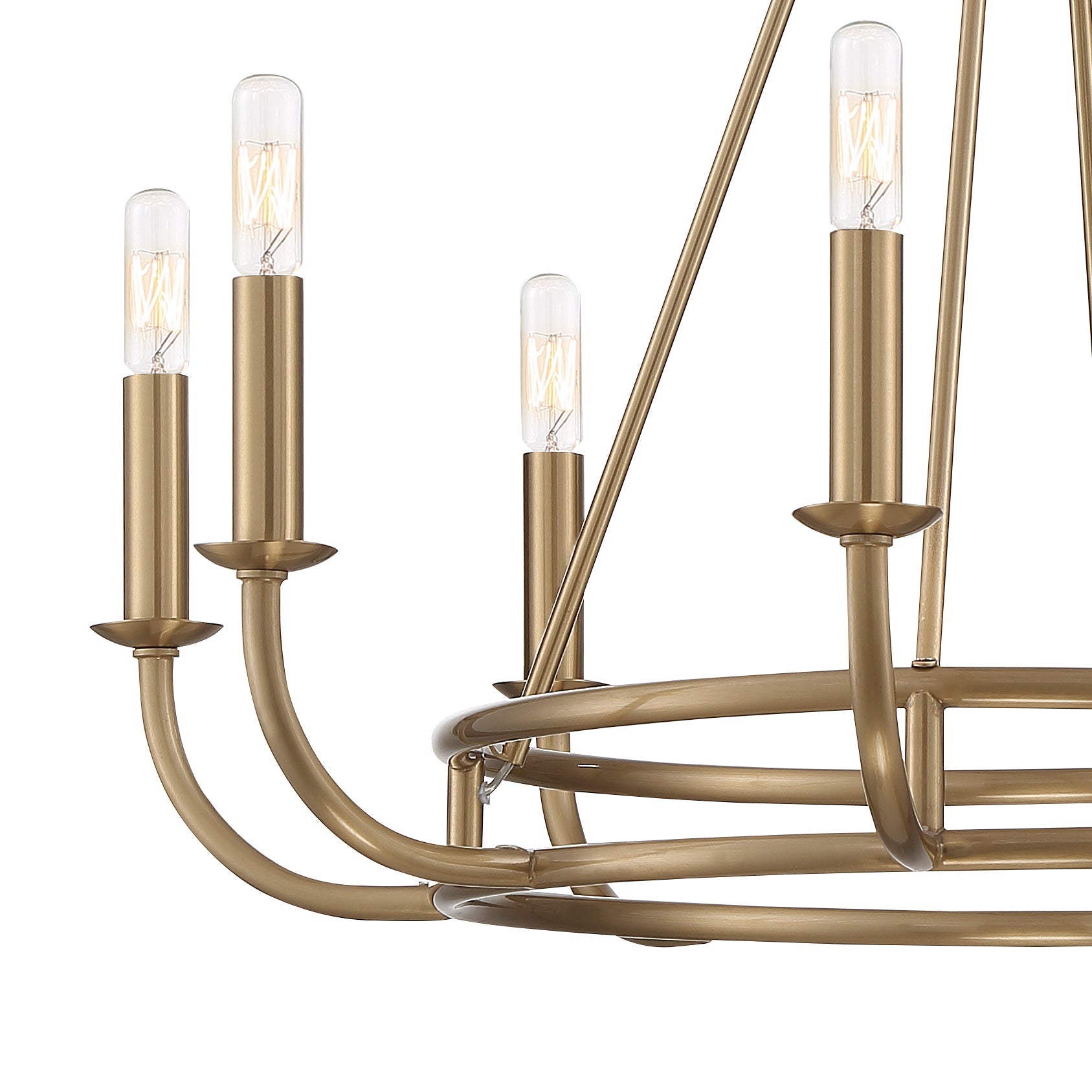 Xenuvyh Modern Minimalist Vintage Industrial Metal Chandelier - Lamp Copper