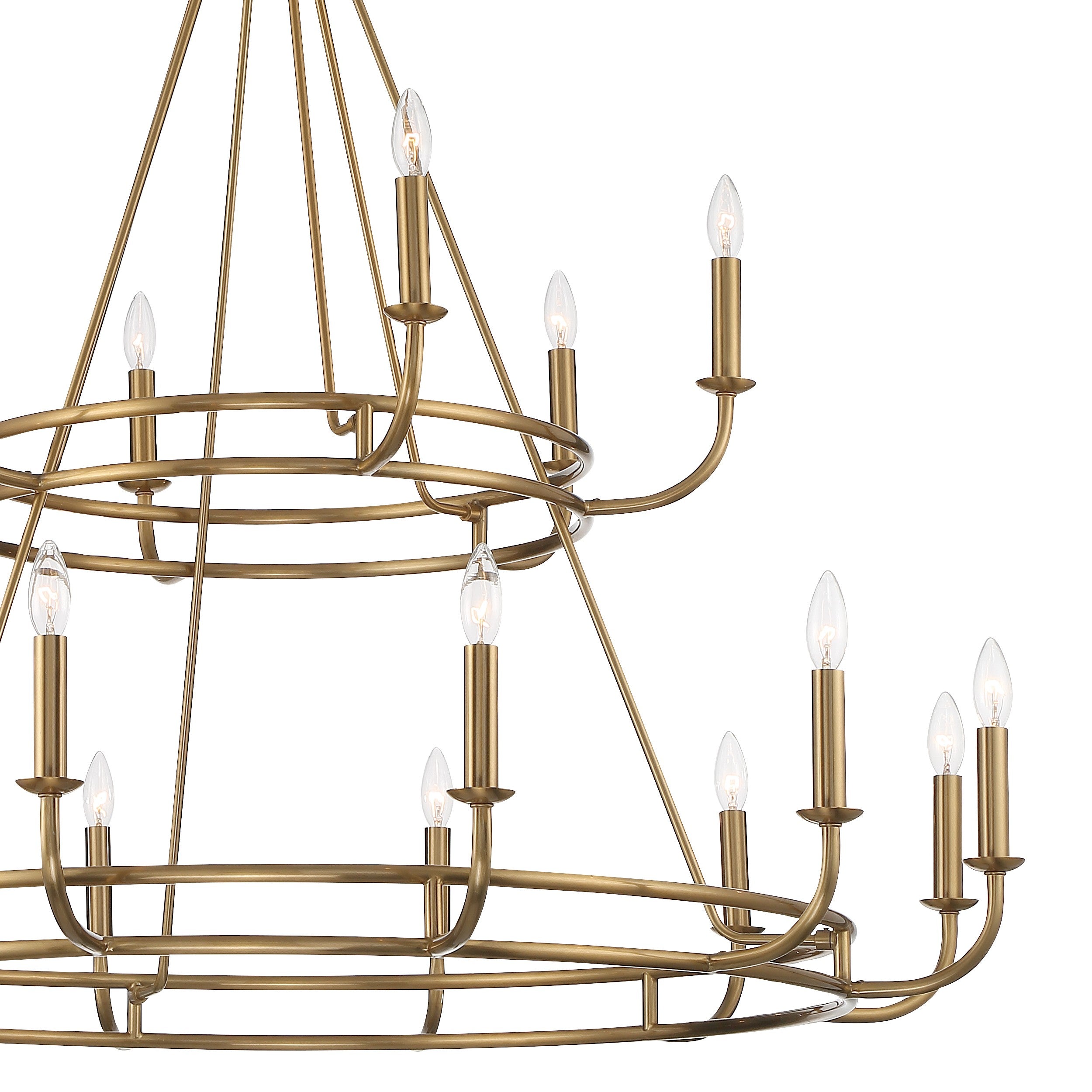 Xenuvyh Modern Minimalist Vintage Industrial Metal Chandelier - Lamp Copper