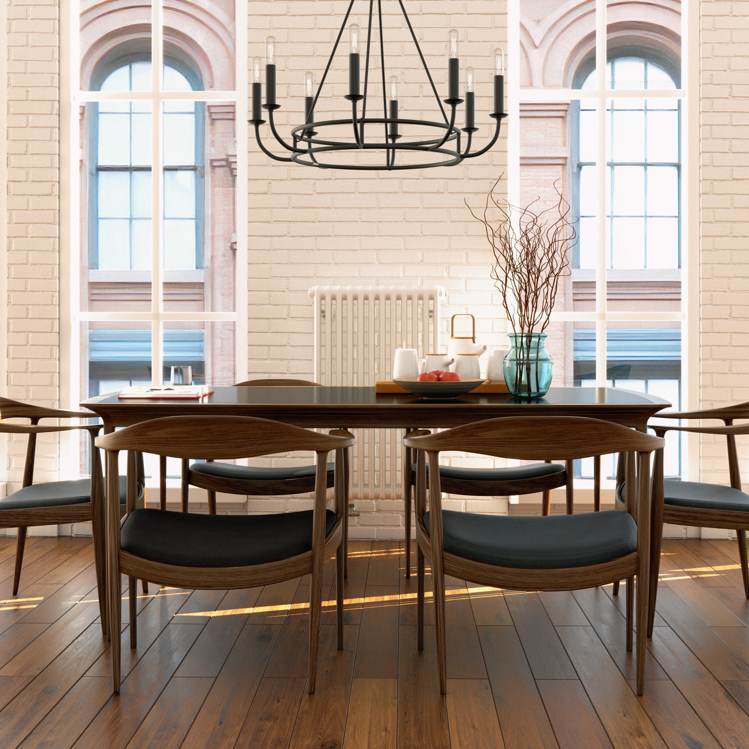 Xenuvyh Modern Minimalist Vintage Industrial Metal Chandelier - Lamp Copper