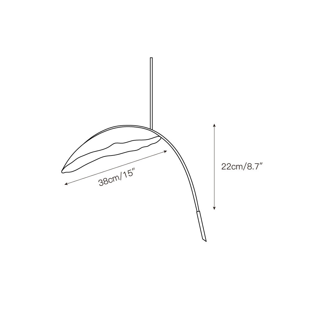 Rauduvyu Modern Minimalist Leaf Black Metal Chandelier - Lamp Copper