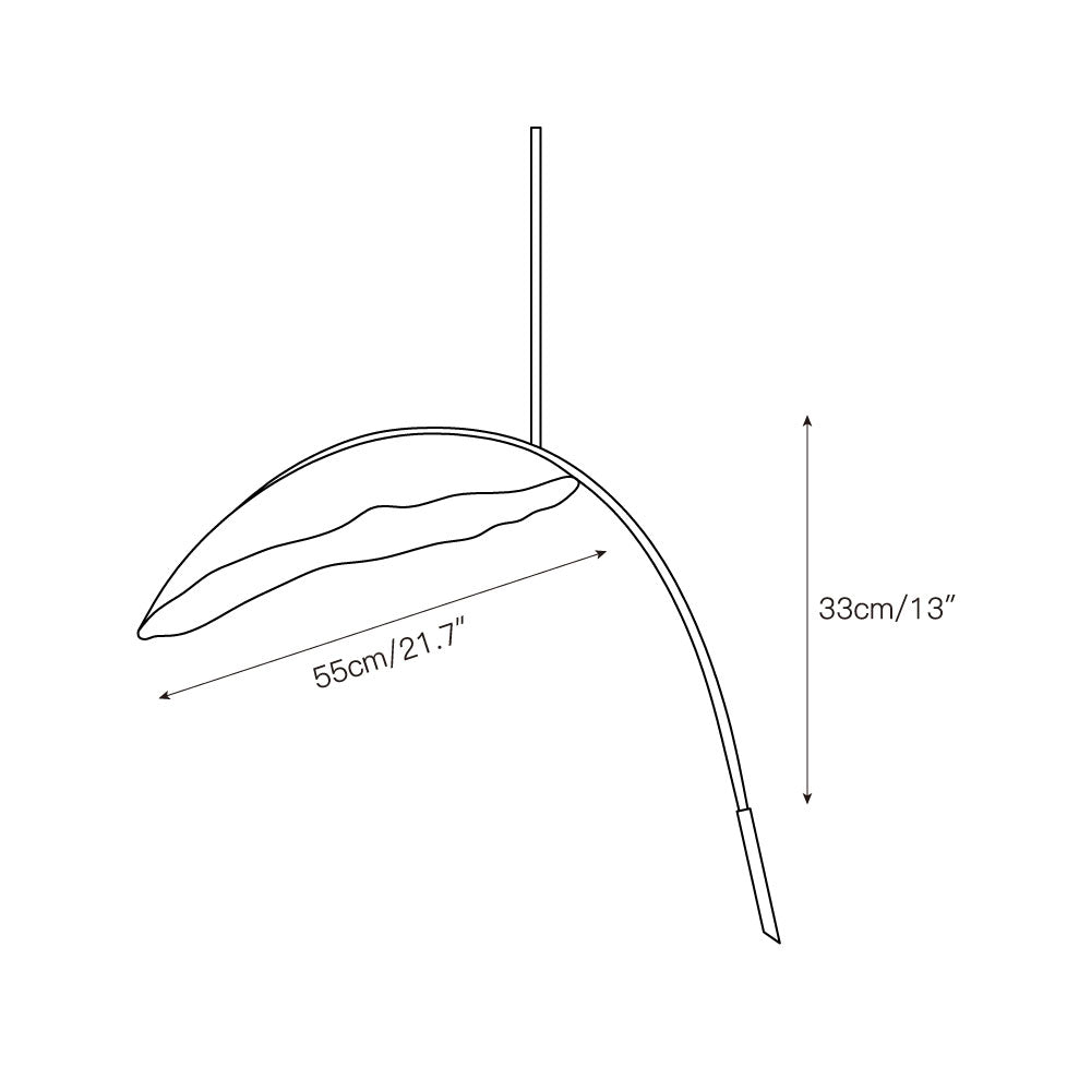 Rauduvyu Modern Minimalist Leaf Black Metal Chandelier - Lamp Copper