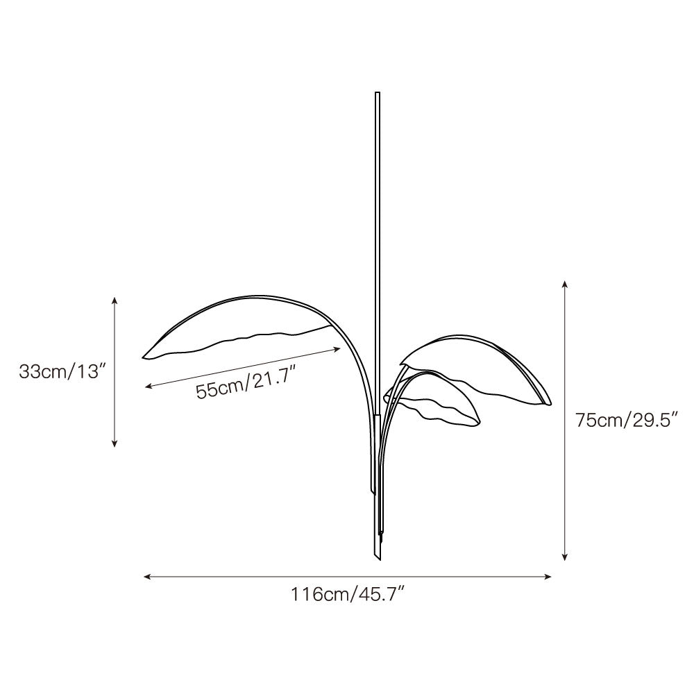 Rauduvyu Modern Minimalist Leaf Black Metal Chandelier - Lamp Copper