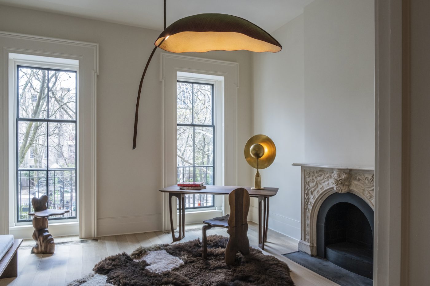 Rauduvyu Modern Minimalist Leaf Black Metal Chandelier - Lamp Copper