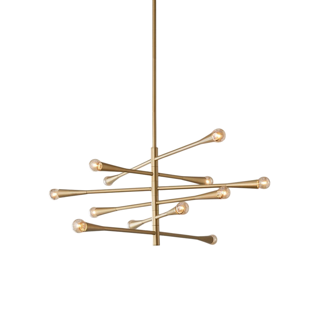 Sifuvyu Modern Minimalist Brass Metal Chandelier - Lamp Copper