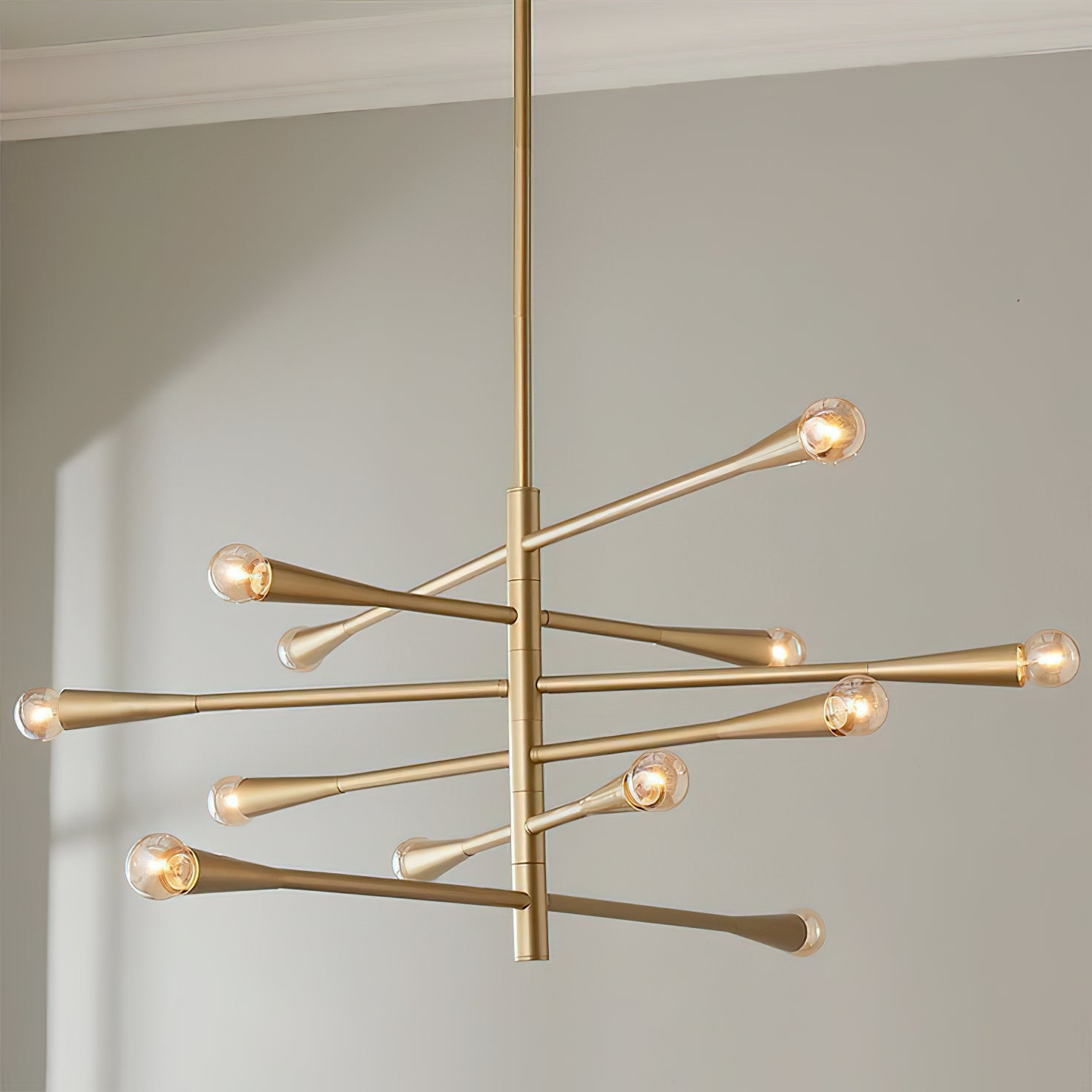 Sifuvyu Modern Minimalist Brass Metal Chandelier - Lamp Copper
