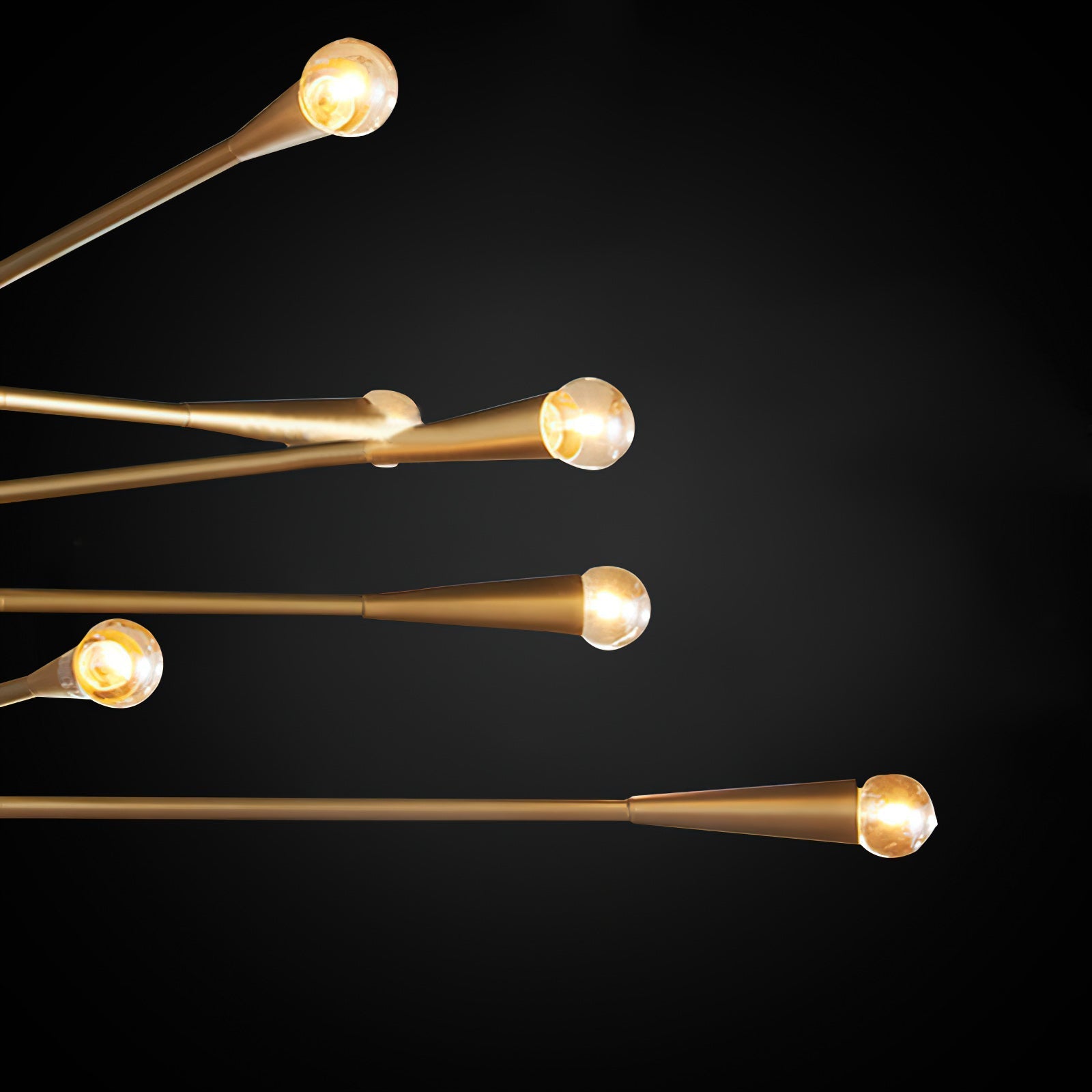 Sifuvyu Modern Minimalist Brass Metal Chandelier - Lamp Copper