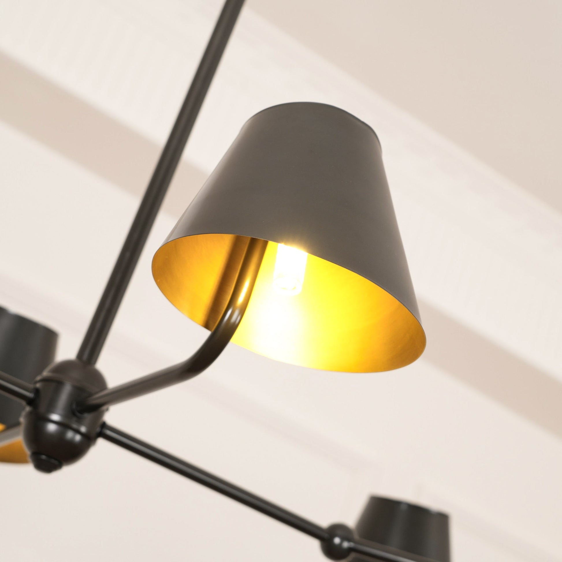 Vemarora Vintage Industrial Linear Metal Chandelier - Lamp Copper