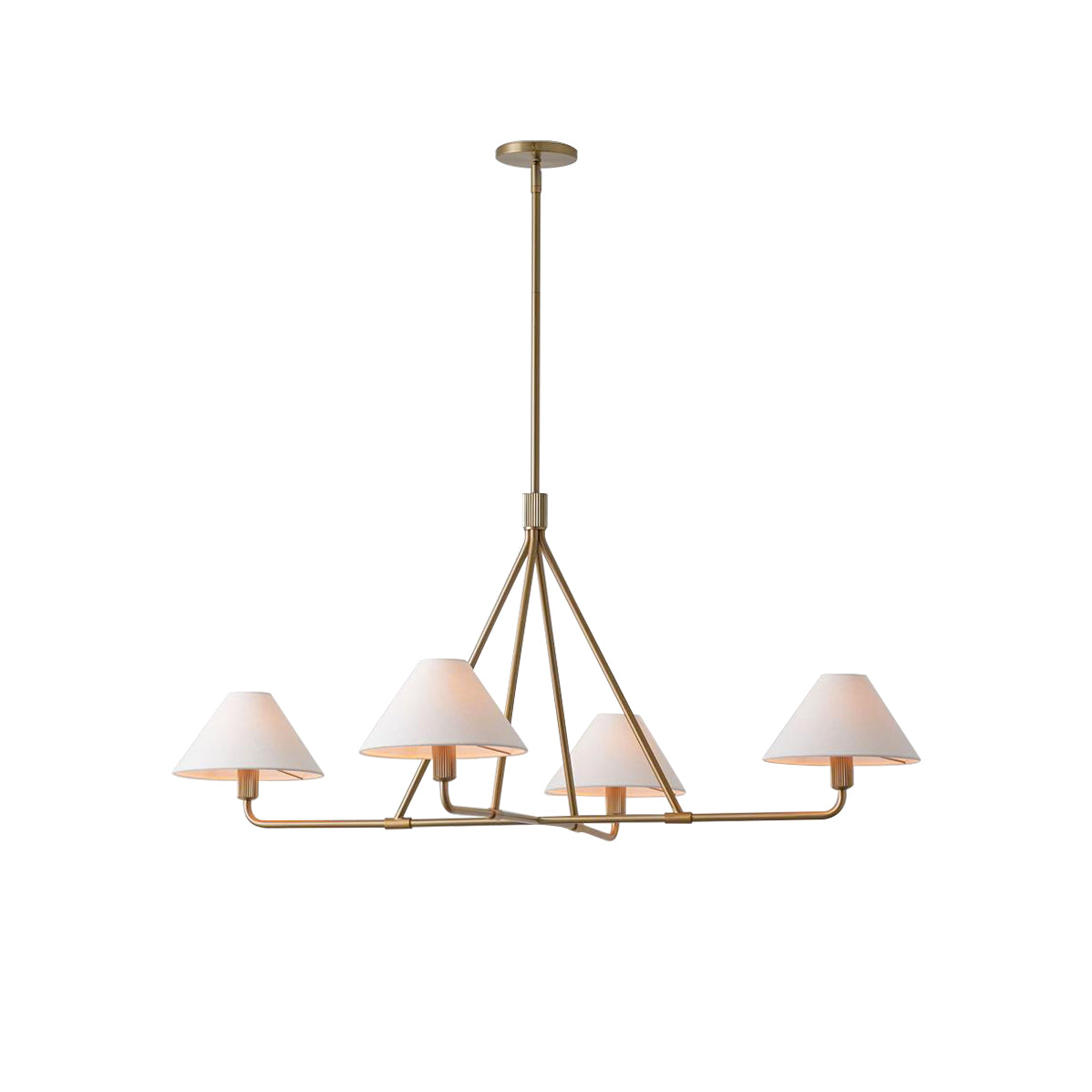 Ornuvyh Vintage Industrial Metal Fabric Chandelier - Lamp Copper