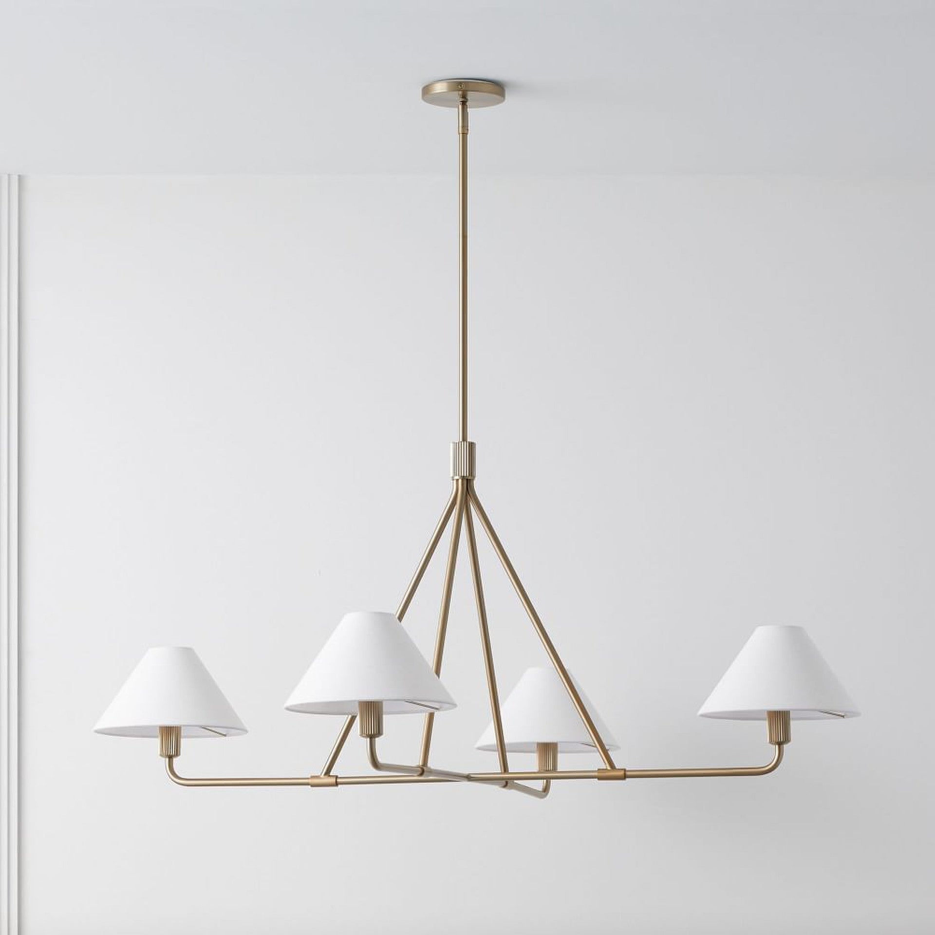 Ornuvyh Vintage Industrial Metal Fabric Chandelier - Lamp Copper