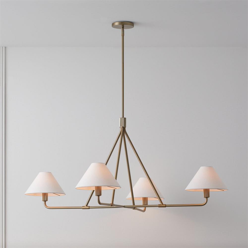 Ornuvyh Vintage Industrial Metal Fabric Chandelier - Lamp Copper