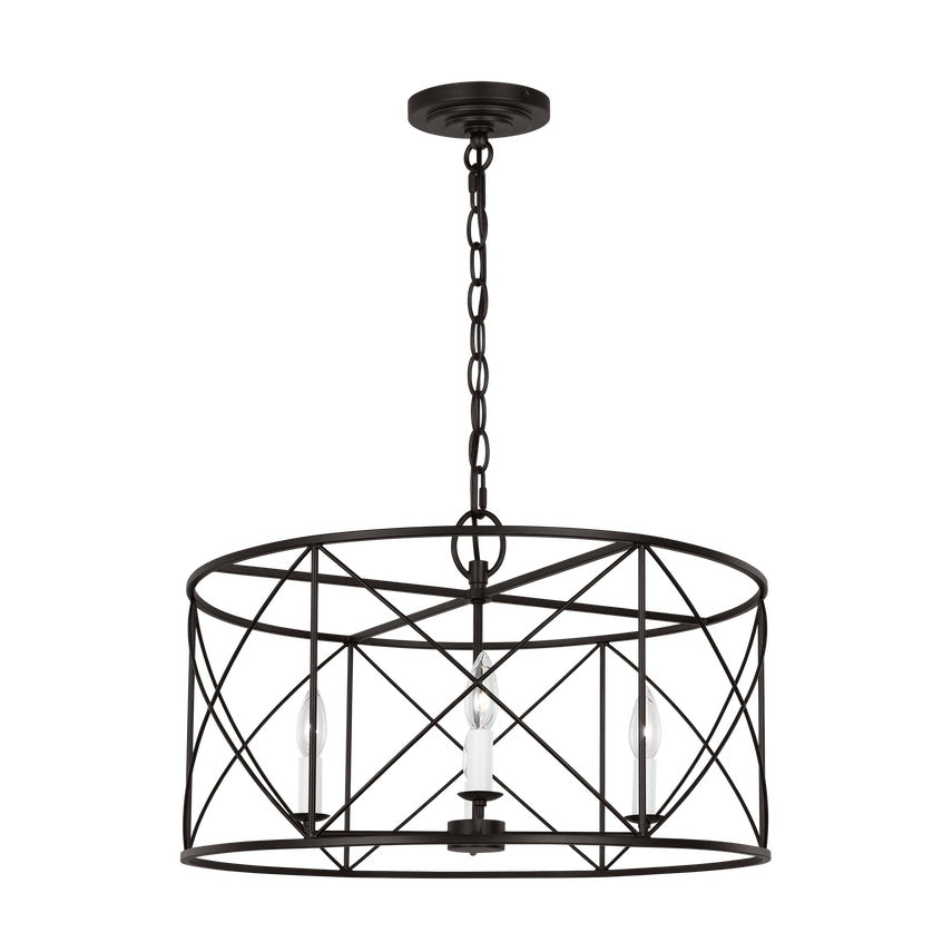 Waegnuvyu Modern Minimalist Vintage Industrial Metal Lantern Chandelier - Lamp Copper